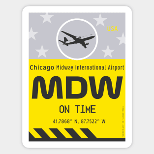 MDW Chicago airport Sticker